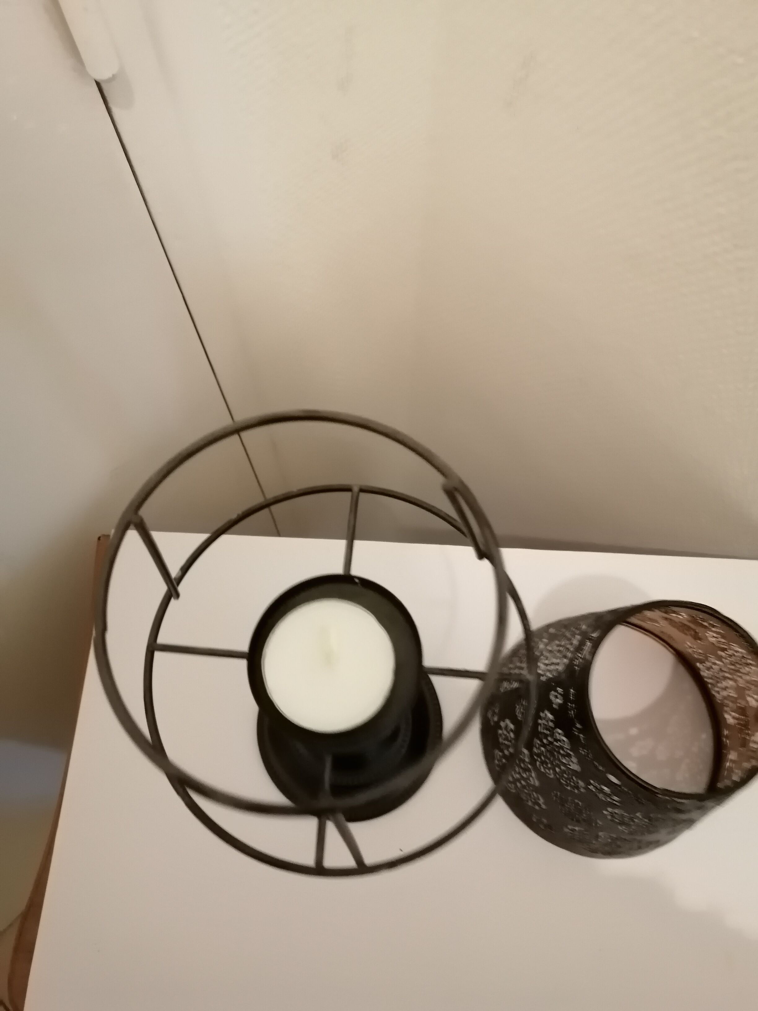 Table floor lamp with candles