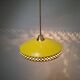 1970s Ludib Mid-Century Pendant Lamp in Yellow Metal, Brass and Glass