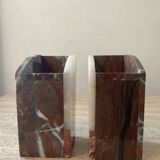 Pair of Art Deco marble and onyx bookends
