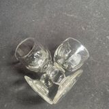 7 liqueur glasses – ½ Strong blown and cut crystal 19th century