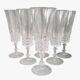 6 Arques crystal champagne flutes