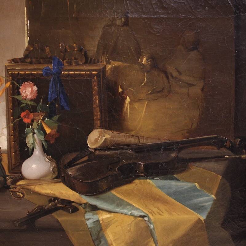 Italian still life painting from the 19th century