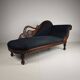 Carved Swan Chaise Longue, 20th Century