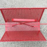 Red metal magazines holder 50s
