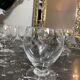 8  chiseled glass wine glasses 1960