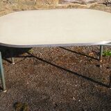 Oval formica coffee table, 70s