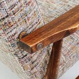 Scandinavian armchair multicolour knitting Boho style design by H.Lis