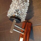 Structured glass wall lamp / vintage 60s-70s