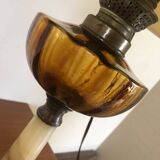 Electrified amber kerosene lamp