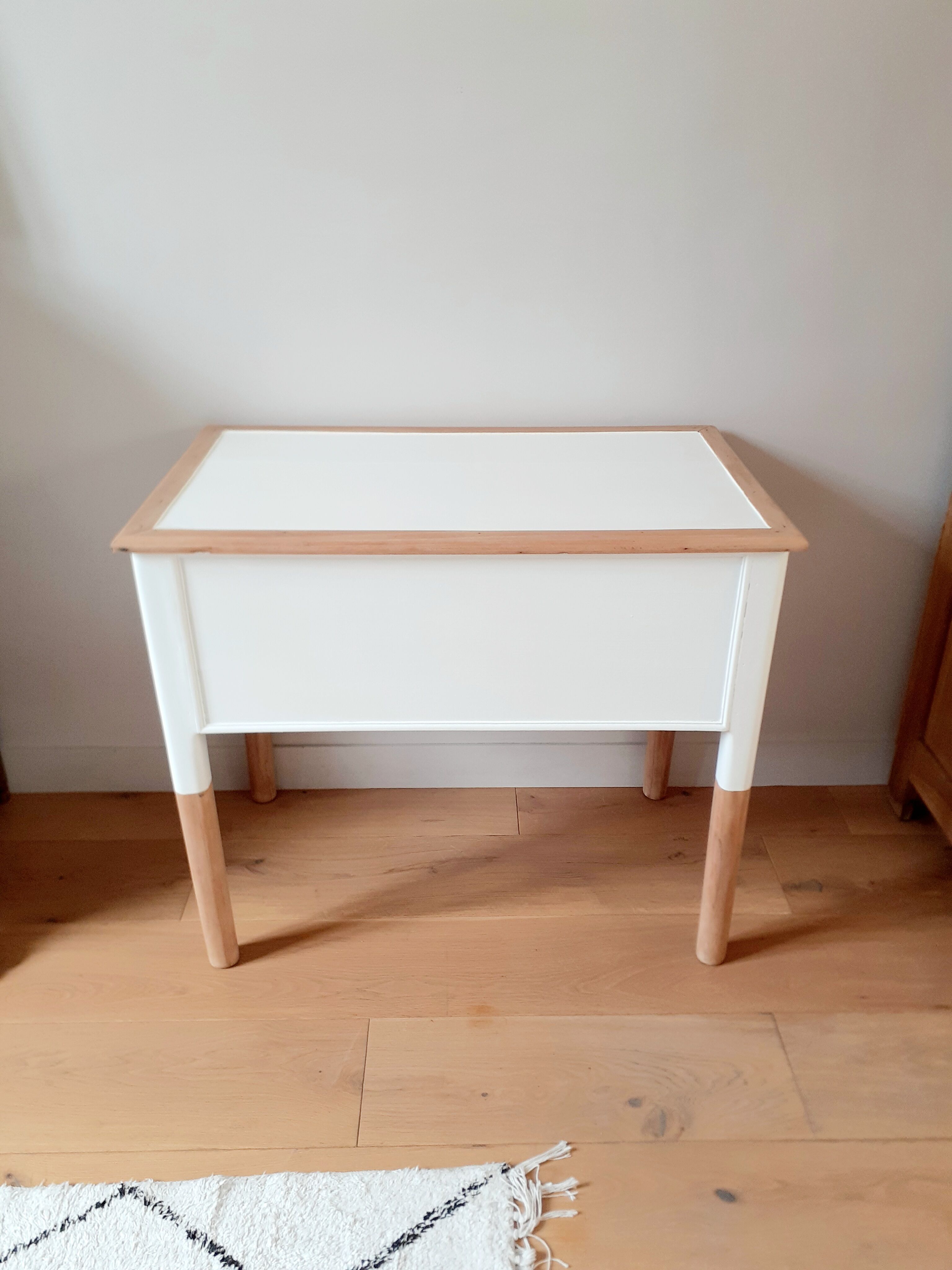 Wood and white desk