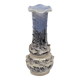 Vase fat lava blue gray Vallauris