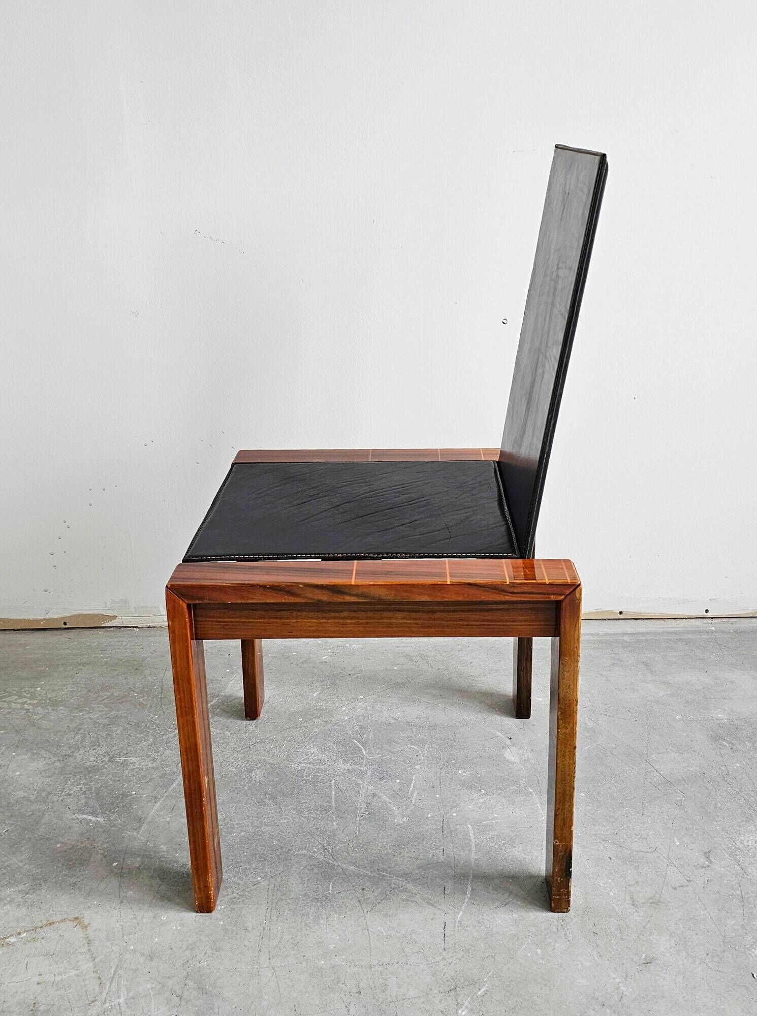 Set of 4 Mid Century dining chairs in rosewood style Afra and Tobia Scarpa.