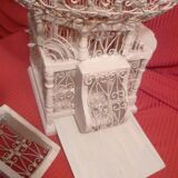 Antique handmade birdcage in metal and wood