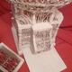 Antique handmade birdcage in metal and wood
