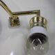 Art Deco brass chandelier with white glass, Czechoslovakia 1930s