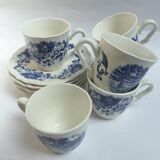 Sarreguemines Derby coffee cups