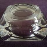 Square solid glass ashtray
