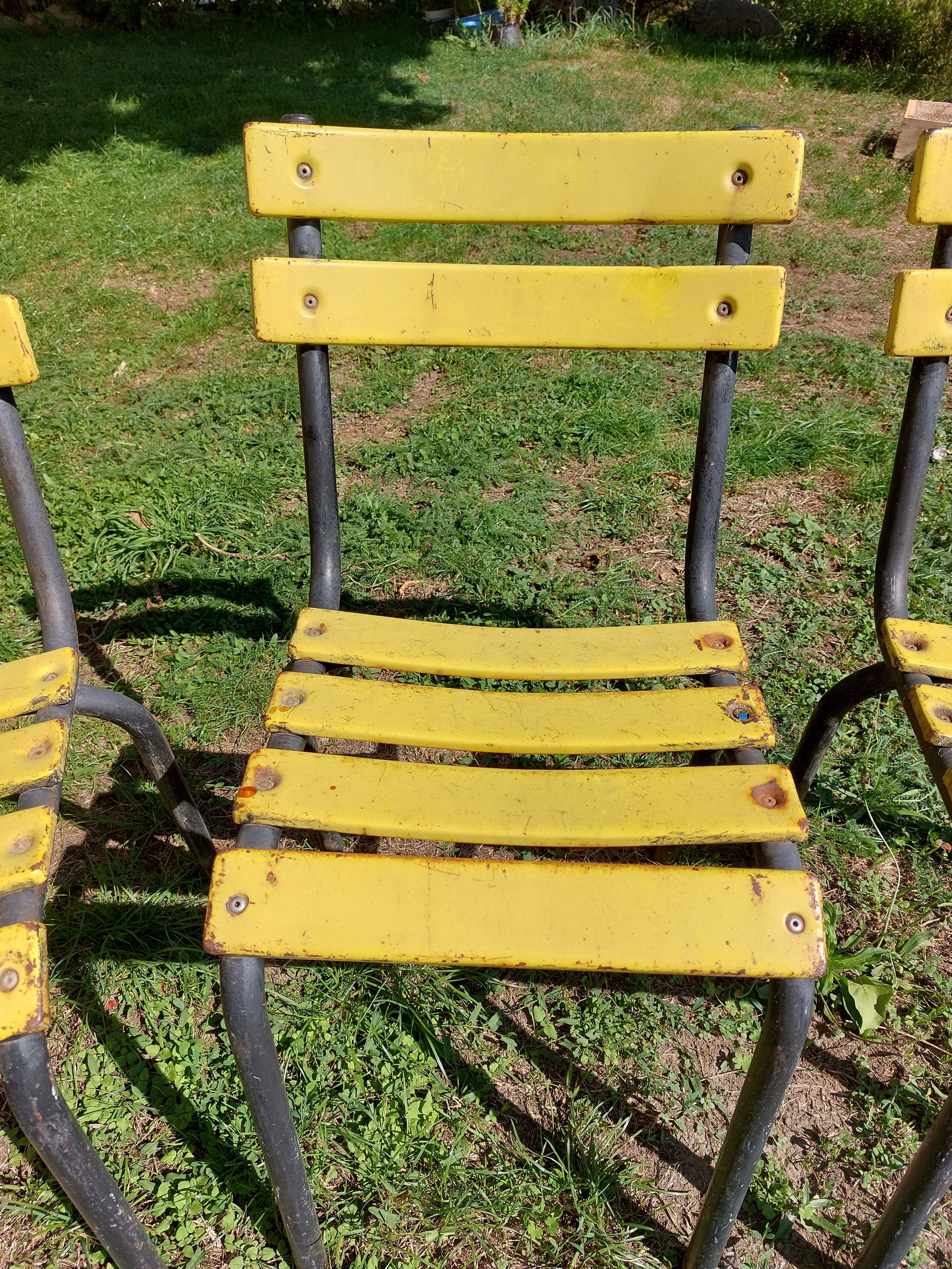 Metal bistro chairs
