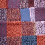 Plaid en patchwork tricoté main