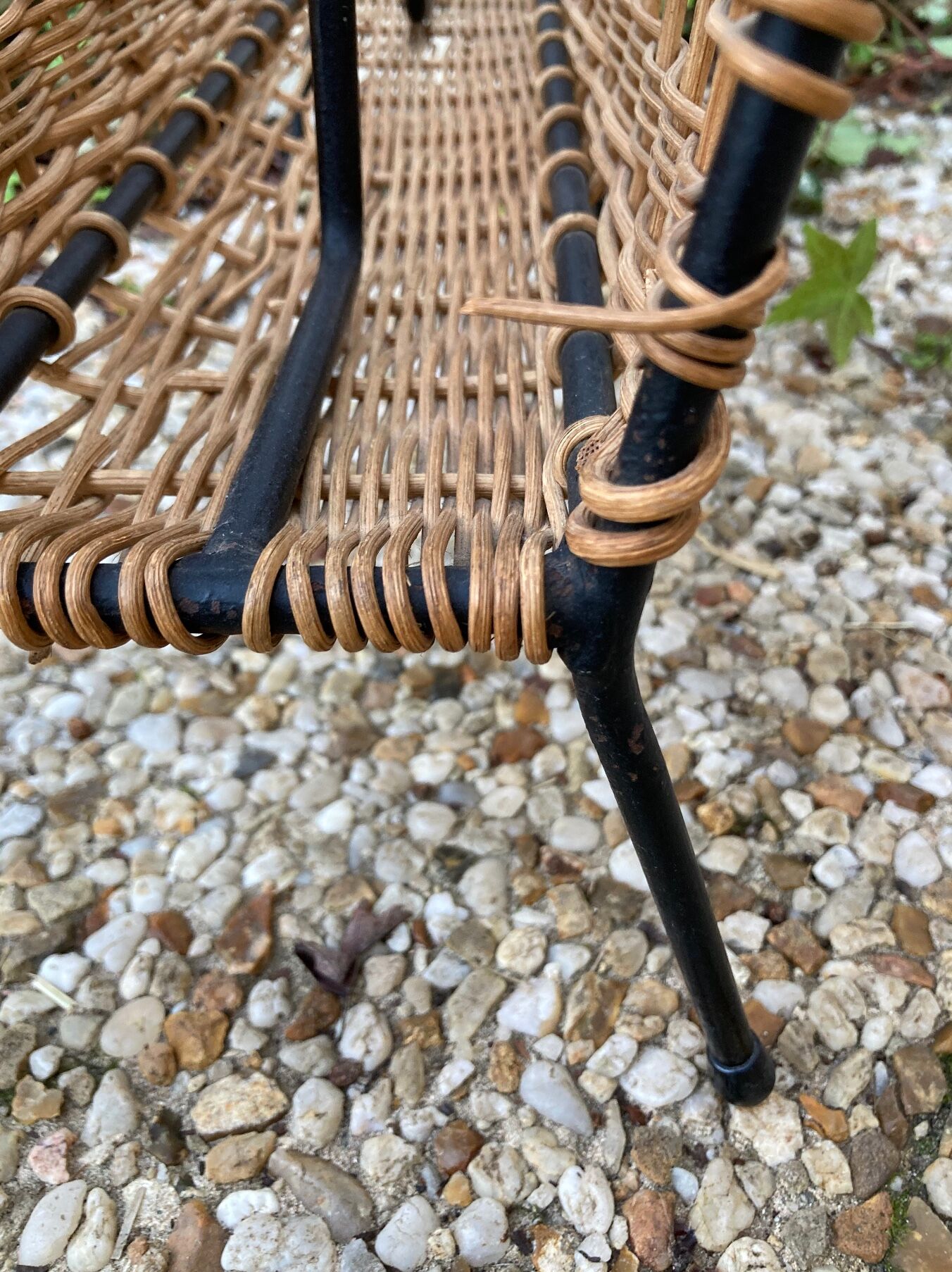 Raoul Guys vintage wicker magazine holder