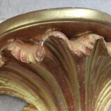 Old pair of consoles gilded wall shelves