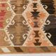 Grand tapis kilim turc vintage, décor bohème multicolore, 289x381 cm