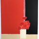 Original Tokonoma lithograph on a red and black background by Bernard Cathelin, 1988