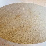 Dining room table in travertine / granite design 60's