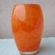 Orange glass vase