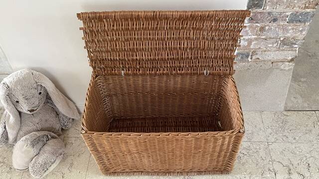 Vintage Rattan Chest Basket
