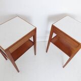 Vintage Pair of Teak Bedside Side Tables By Remploy
