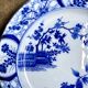Large round dish Creil & Montereau in blue ironstone, "Japan" service