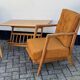 Trio of Knoll Lounge Chairs with Magazine Table.