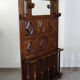 Coat rack cloakroom wood carved folk art