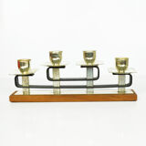 1930s art deco teak candlestick, Austria