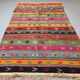 Colourful Vintage Turkish Kilim Kelim Rug 290x166 cm shabby chic wool boho Large