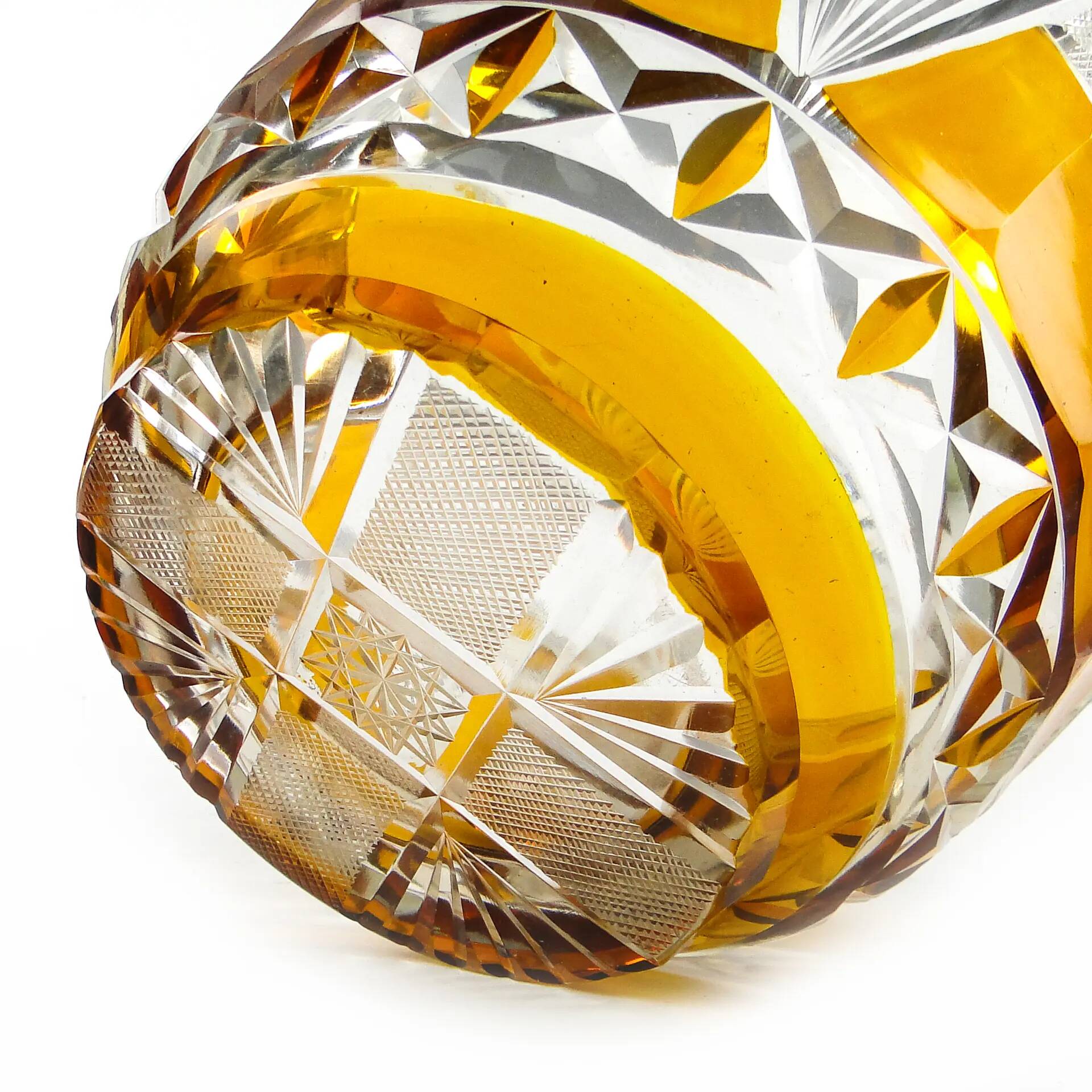 Mid-century modern fruit bowl, crystal, Poland, 1970s
