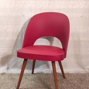 Red Bauhaus armchair by Thonet, 1950s-60s.