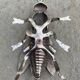 Silver metal fly ashtray