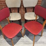 Suite of 6 vintage faux chairs