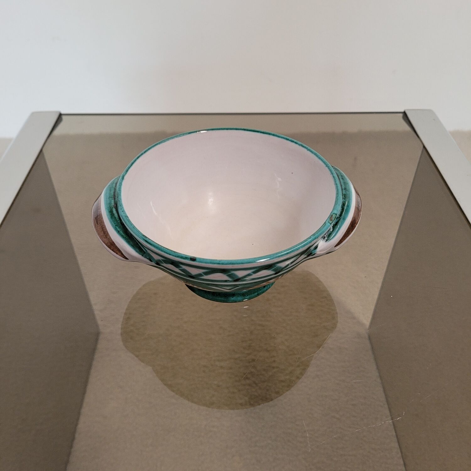 Ceramic bowl with Robert Picault ears, signed