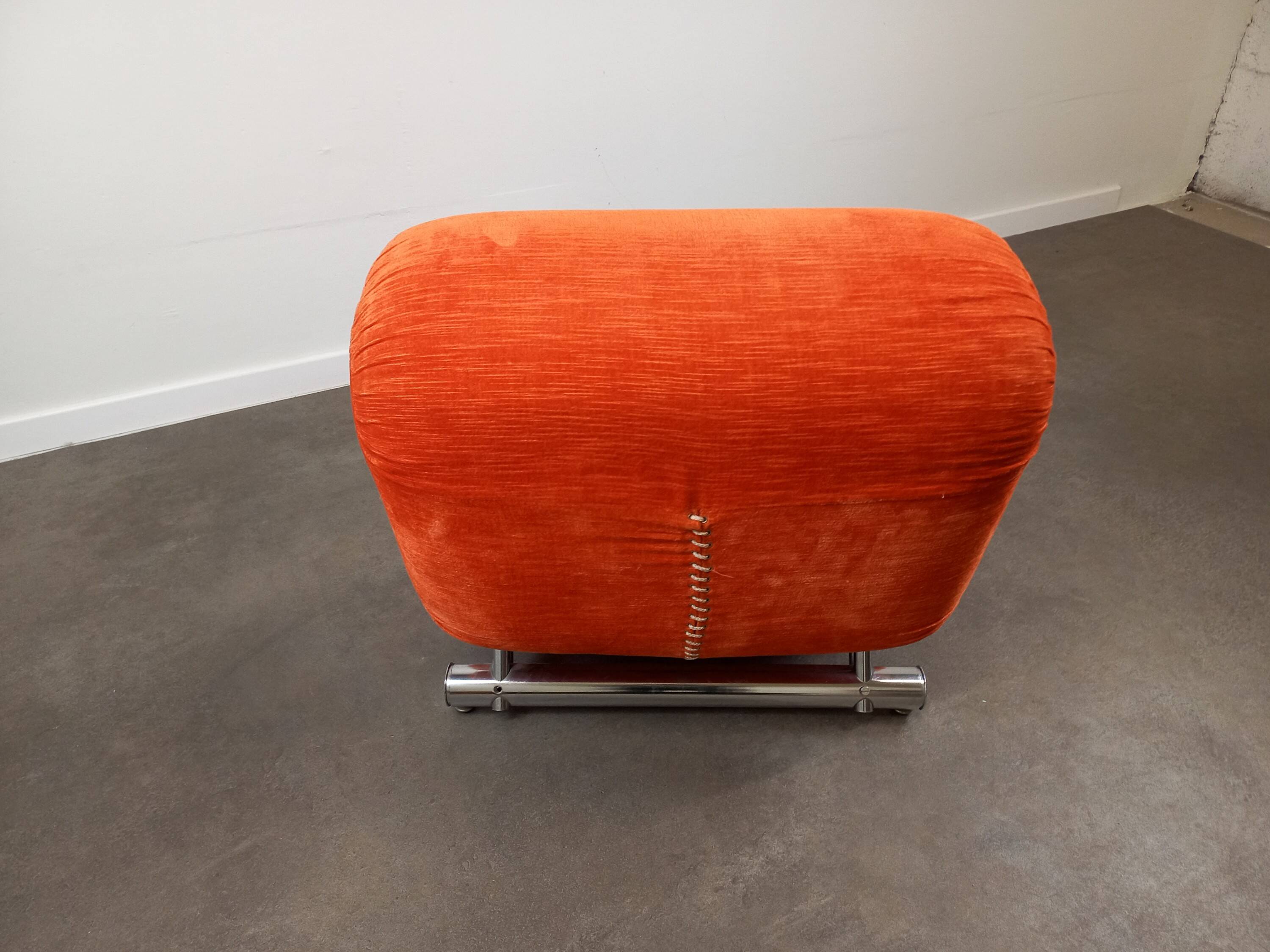 Vintage orange fireside chair