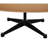 2-piece lounge chair with footstool, caramel, red leather, designed by Eames