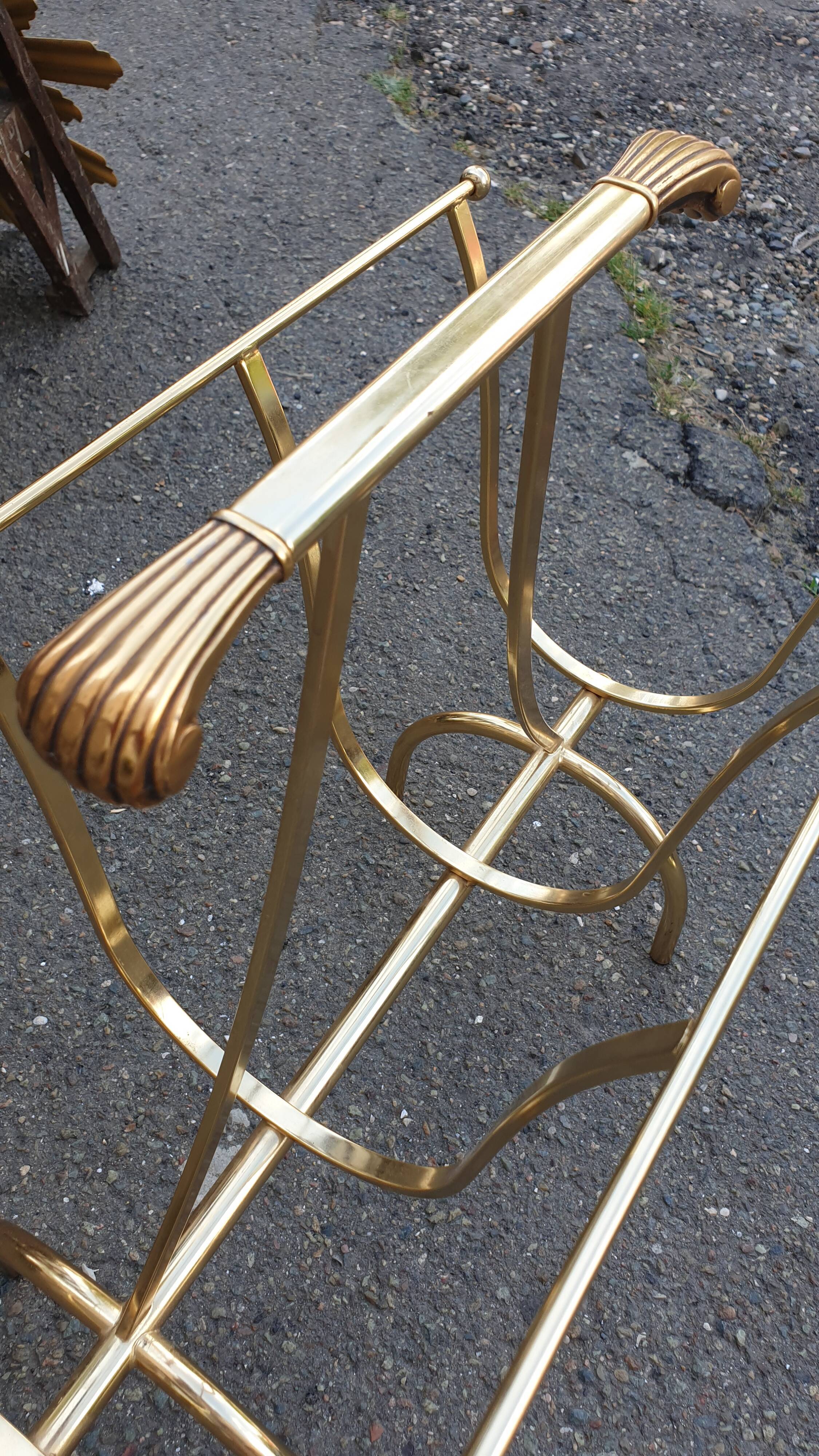 Seventies magazine holder welded brass