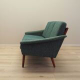 Canapé vert, design danois, années 1970, production : Danemark