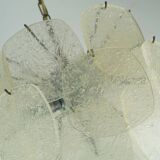 Mid century pendant light with 30 acrylic discs like ice glass 1960s 1970s