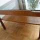Table basse carrée en teck et verre - 1970