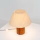 Solid teak table lamp by Kirk Copenhagen (Denmark, 1960s).