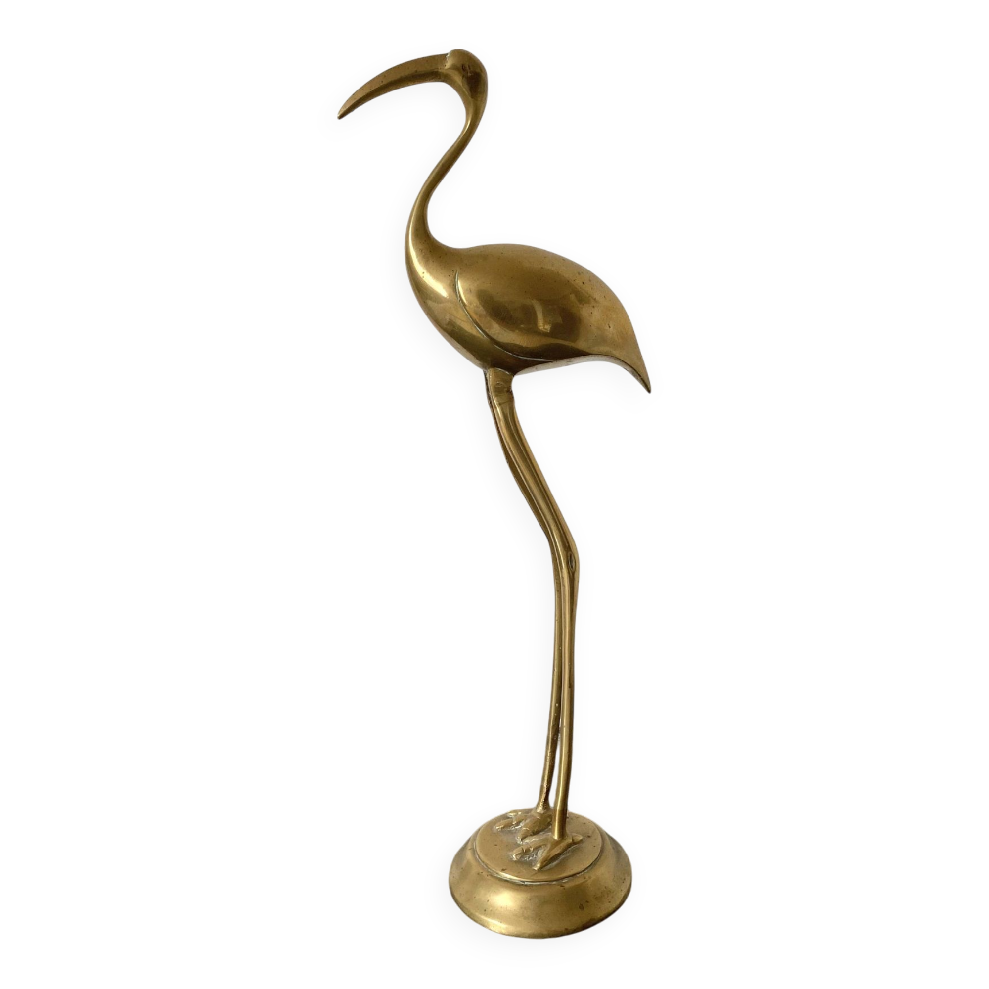 Oiseau en laiton doré 36 cm