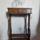 Lyre bedside table, cherry wood, 1960s.
